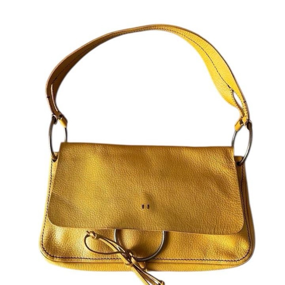 Miu Miu Vintage 2YK Mustard Yellow Leather Shoulder Bag